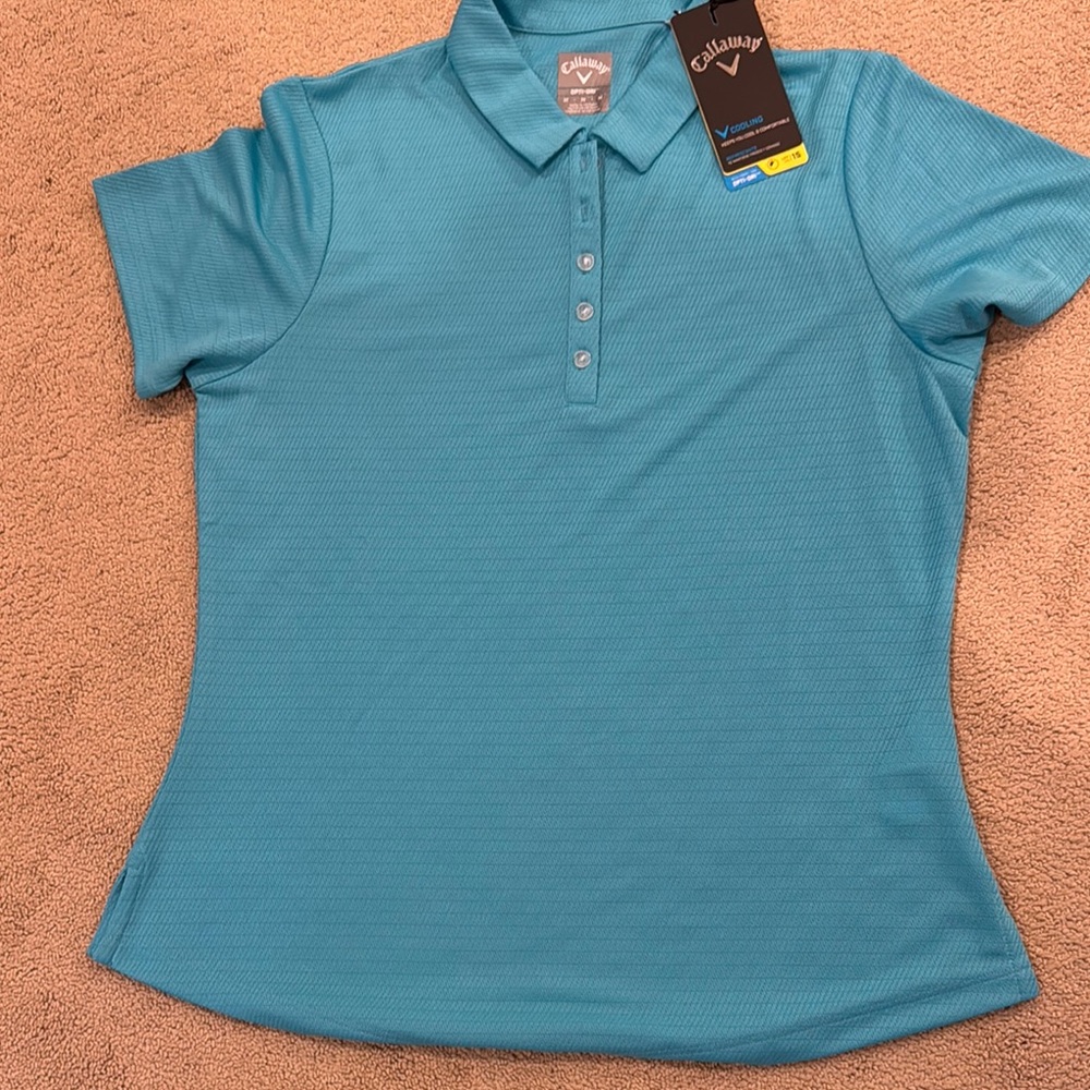 Callaway Women's Blue Polo Shirt Medium